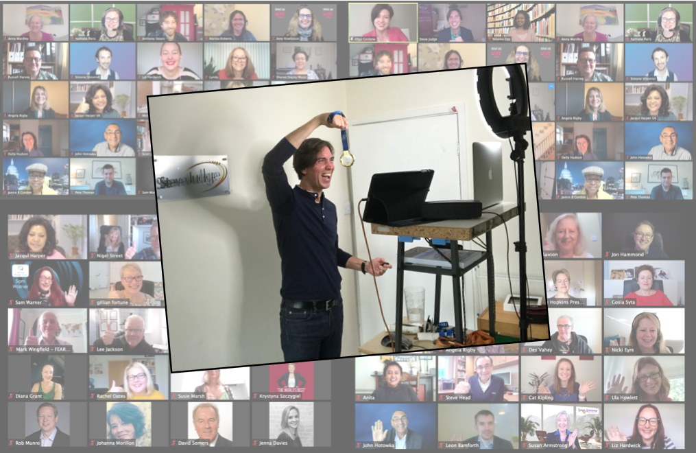Steve presenting to a virtual audience