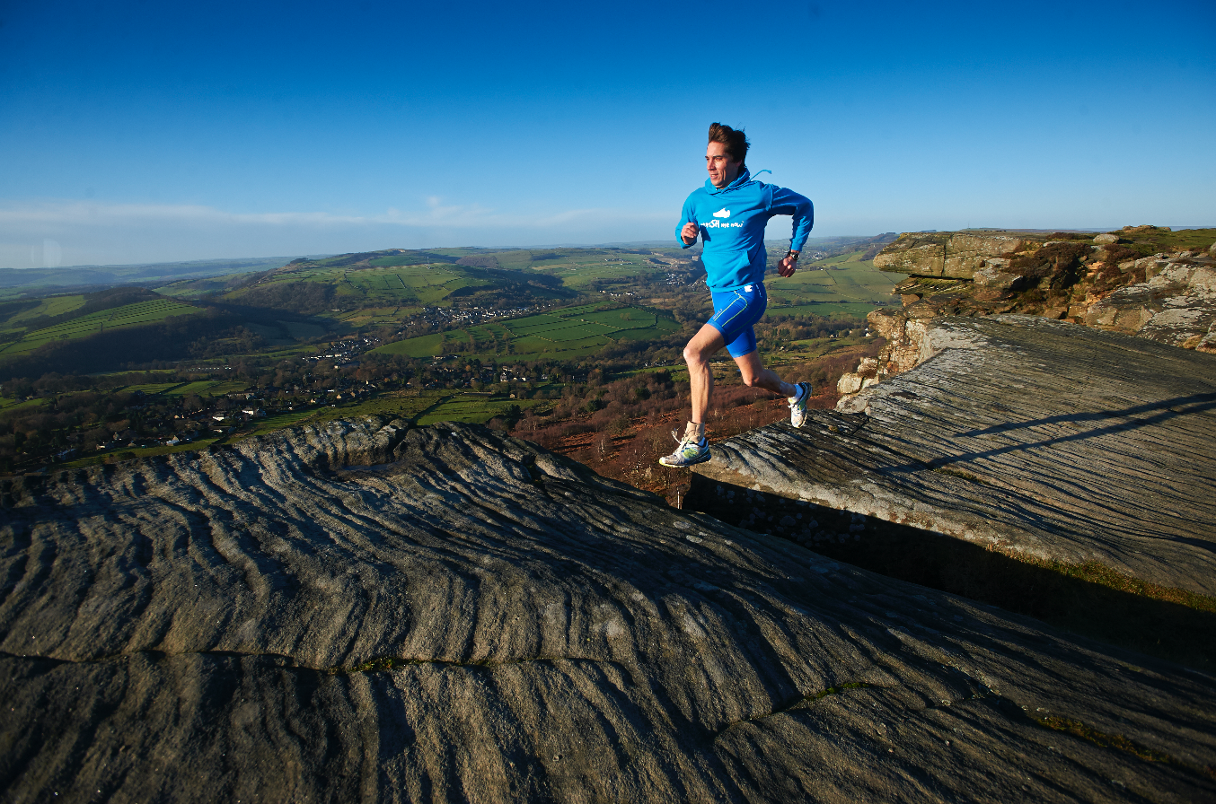 Steve running in Derbyshire